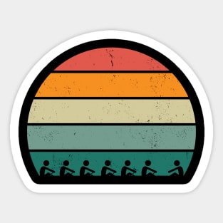 Rowing Sunset Sticker